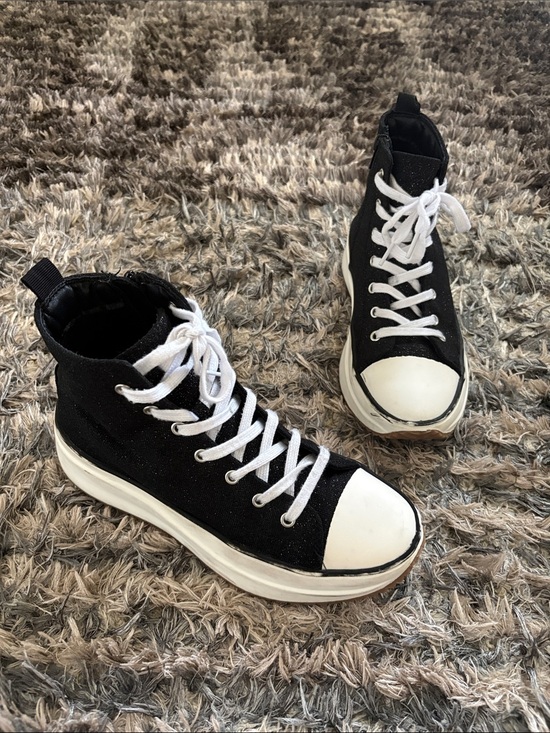 Steve Madden Shoes - Steve Madden Black and White High-Top Sneakers